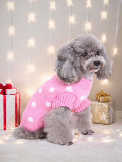 Pet's Polka Dot Printed Sweater