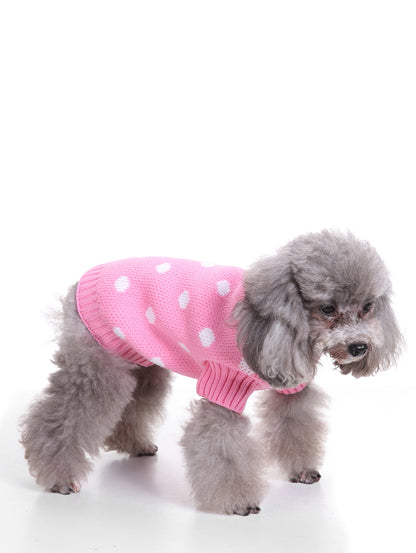 Pet's Polka Dot Printed Sweater