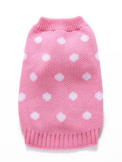 Pet's Polka Dot Printed Sweater