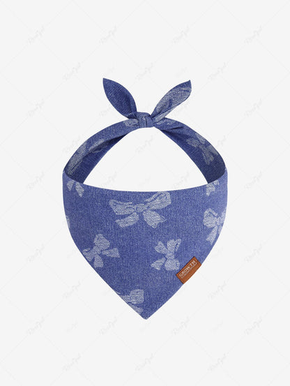 Pet's Bowknot Demin 3D Printed Bibs Bandana