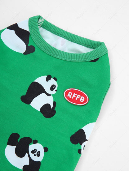 Pet's Panda Printed Tank Top