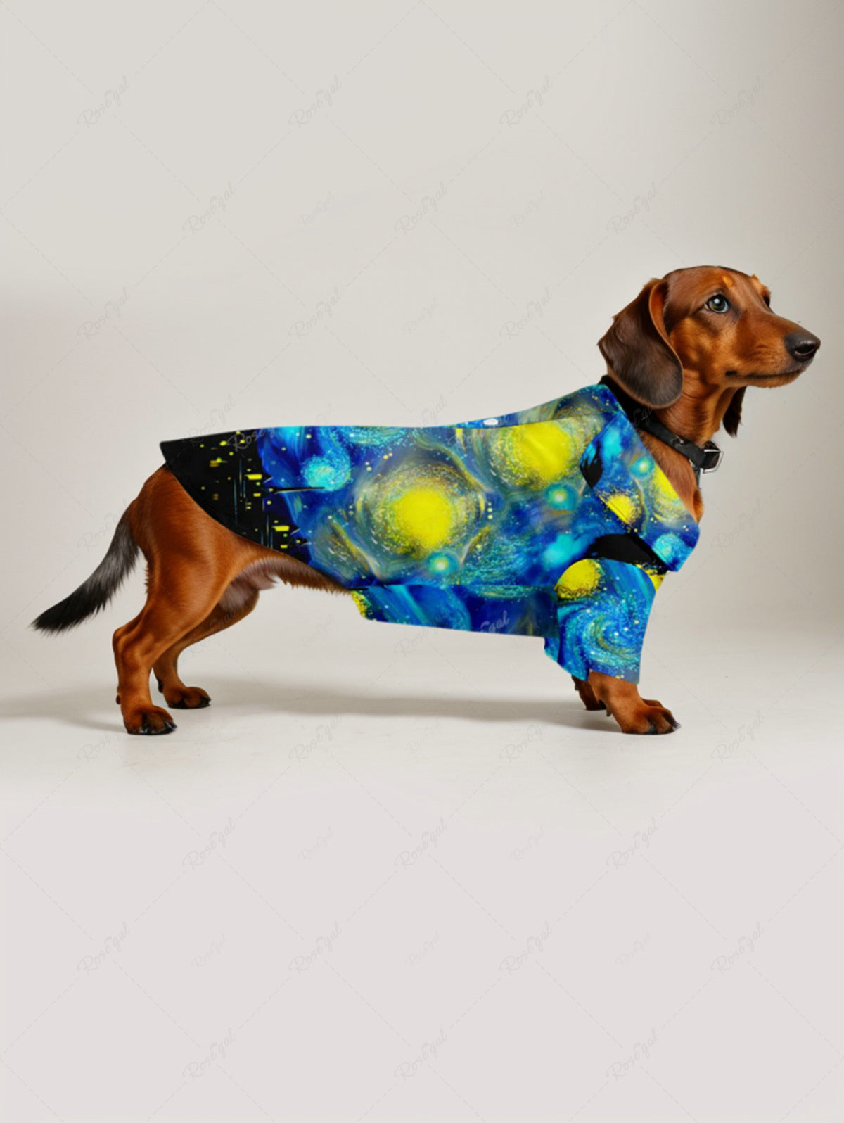 Pet's Spiral Galaxy Painting Printed Hawaii Button Shirt