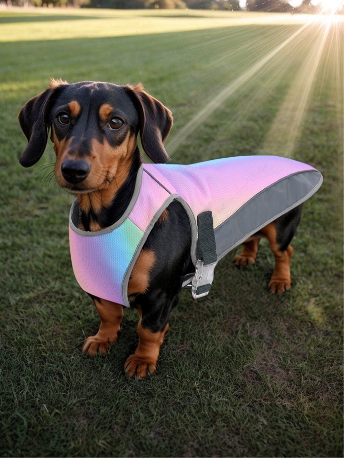 Pet's Ombre Color Printed Push Buckle Sun Protection Vest