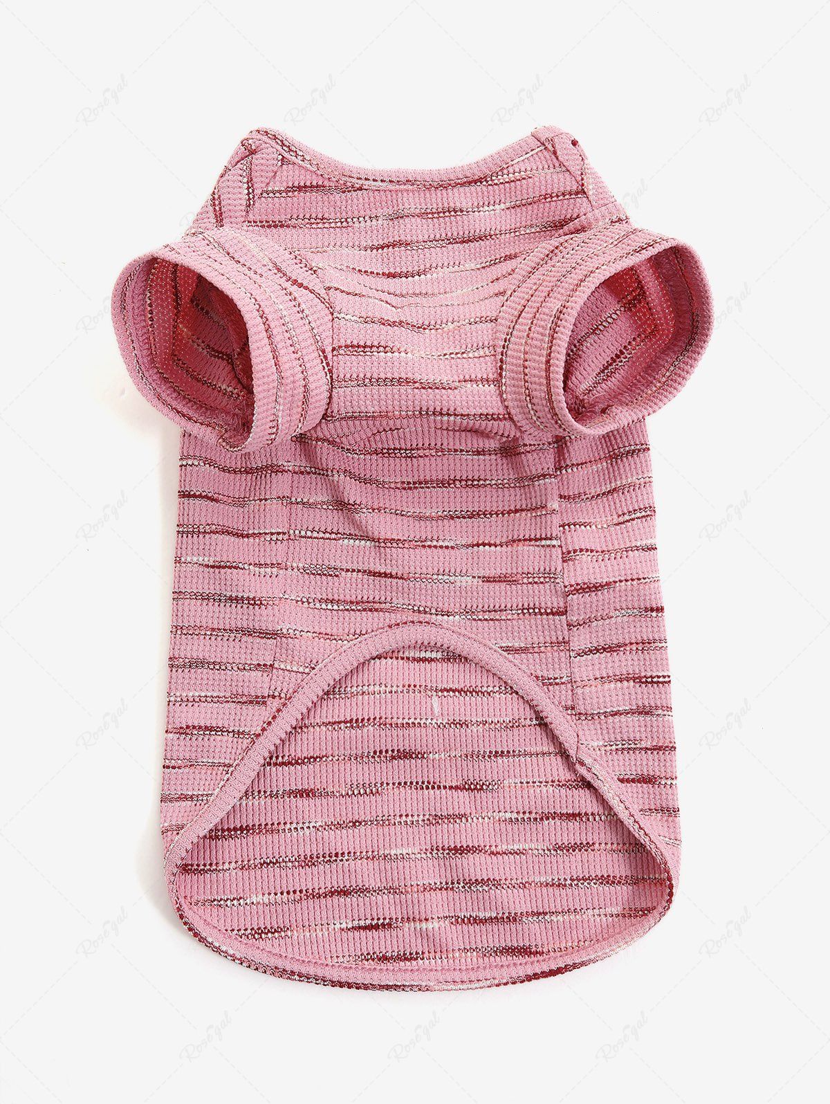 Pet's Striped Bowknot D-Ring T-shirt