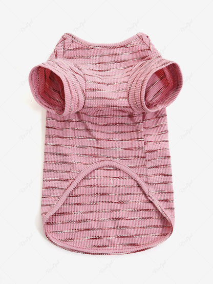 Pet's Striped Bowknot D-Ring T-shirt