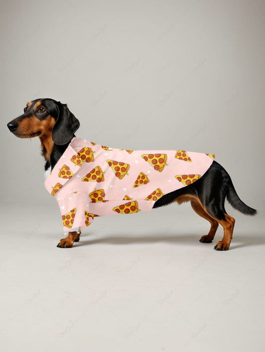 Pet's Pizza Printed Button Shirt