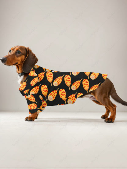 Pet's Hot Dog Printed Button Shirt