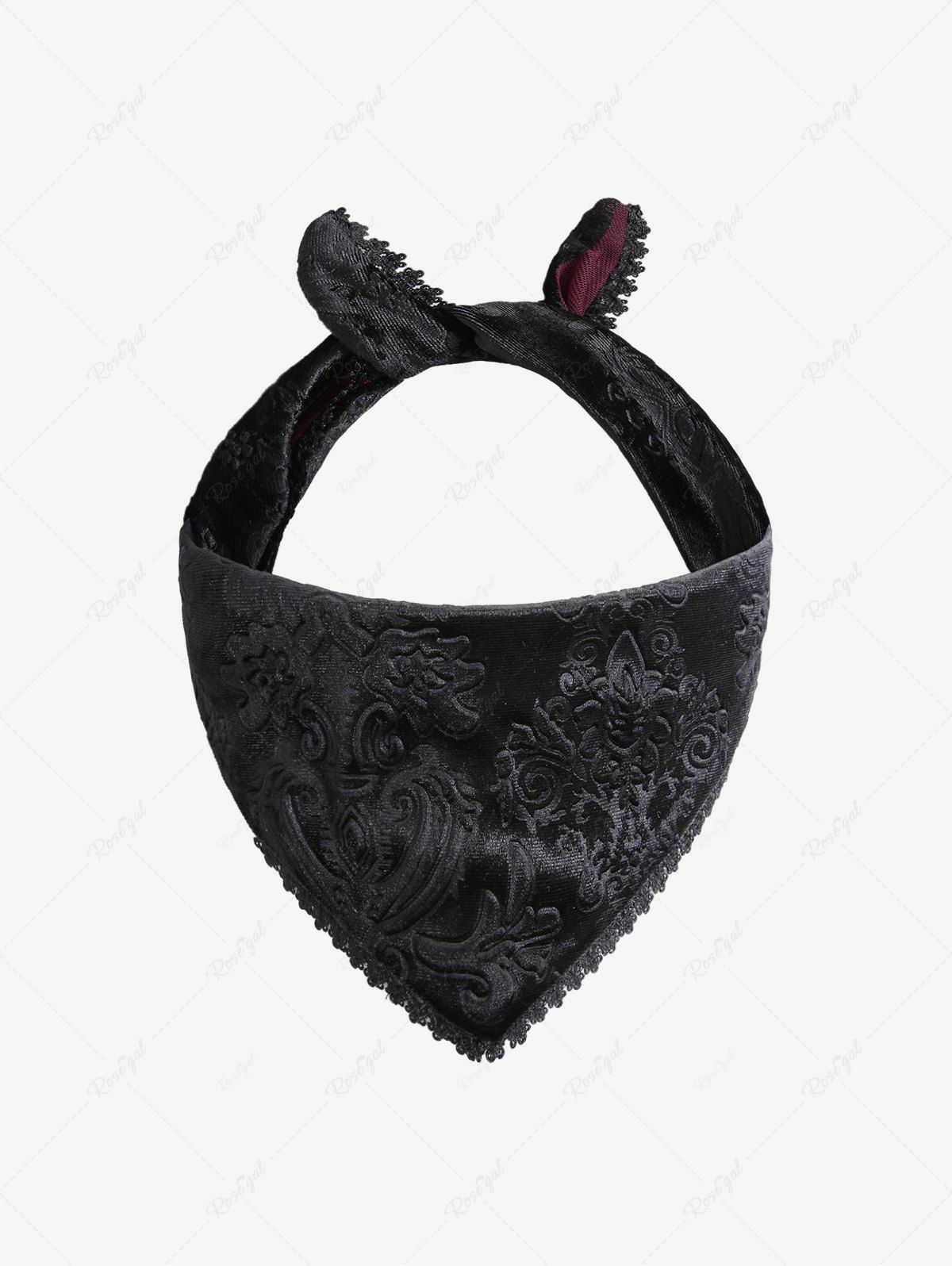 Pet's Bat Star Moon Flocking Floral Double Sides Bibs Bandana