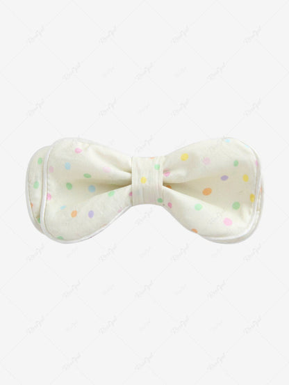 Pet's 100% Cotton Colorful Dots Printed Bowknot Collar