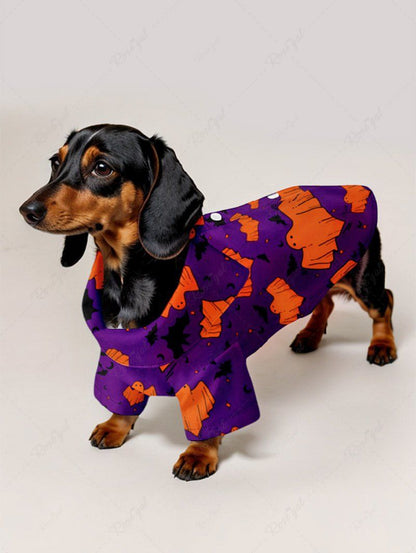 Pet's Halloween Bat Ghost Printed Shirt