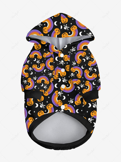 Halloween Costume Pumpkin Rainbow Star Moon Skulls Print Dog And Owner Matching Outfits