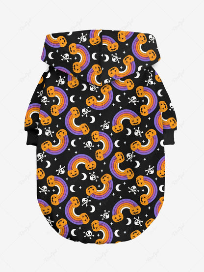 Halloween Costume Pumpkin Rainbow Star Moon Skulls Print Dog And Owner Matching Outfits