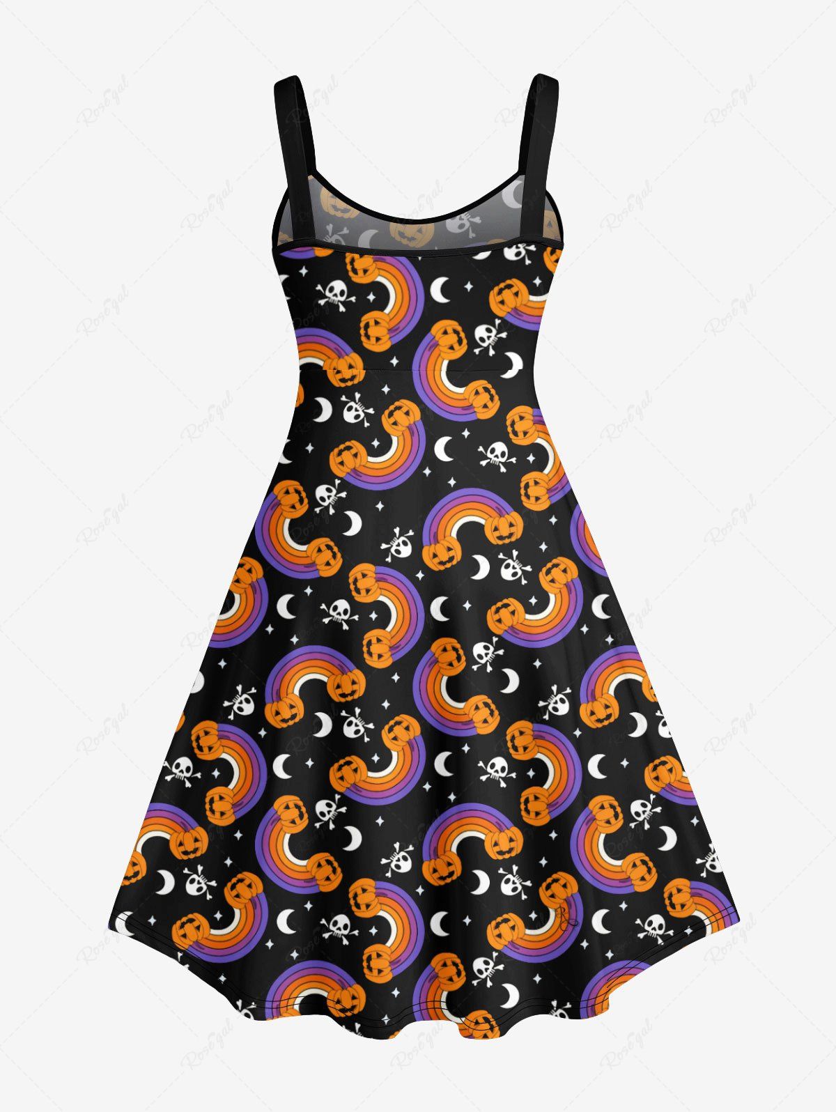 Halloween Costume Pumpkin Rainbow Star Moon Skulls Print Dog And Owner Matching Outfits