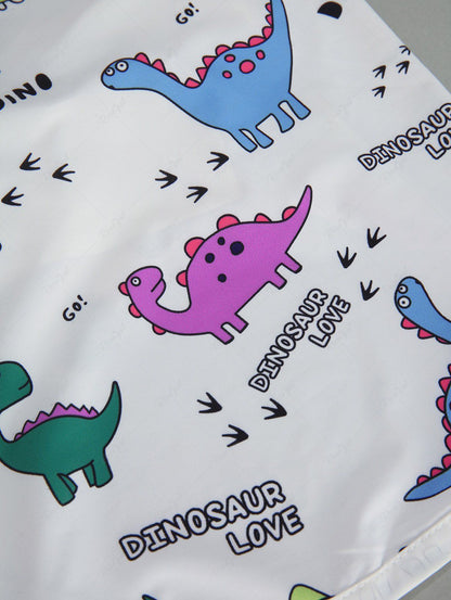 Pet's Colorful Dinosaur Letters Printed T-shirt