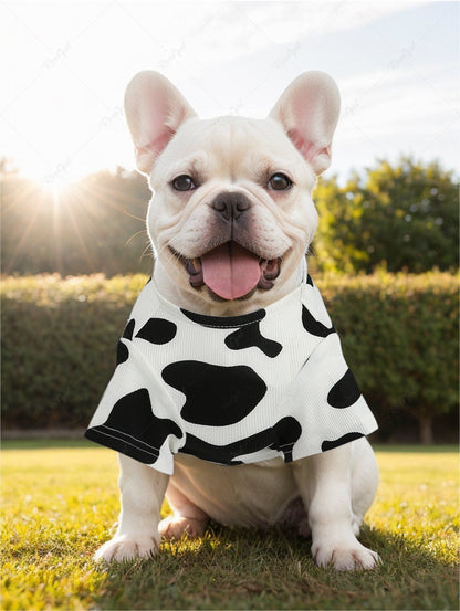 Pet's Milk Cow Pattern Printed T-shirt