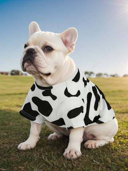 Pet's Milk Cow Pattern Printed T-shirt