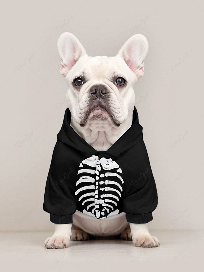 Halloween Costume Skeleton Print Dog and Owner Matching Outfits