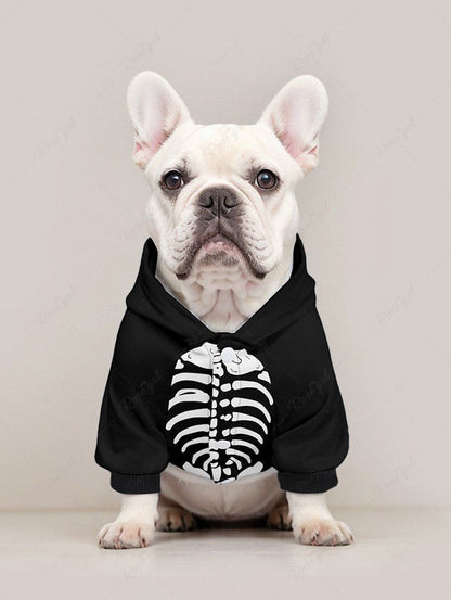 Halloween Costume Skeleton Print Dog and Owner Matching Outfits