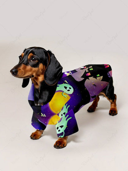 Halloween Costume Castle Tree Bat Ghost Ombre Galaxy Print Dog And Owner Matching Outfits