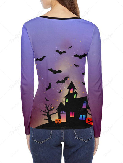 Halloween Costume Castle Tree Bat Ghost Ombre Galaxy Print Dog And Owner Matching Outfits