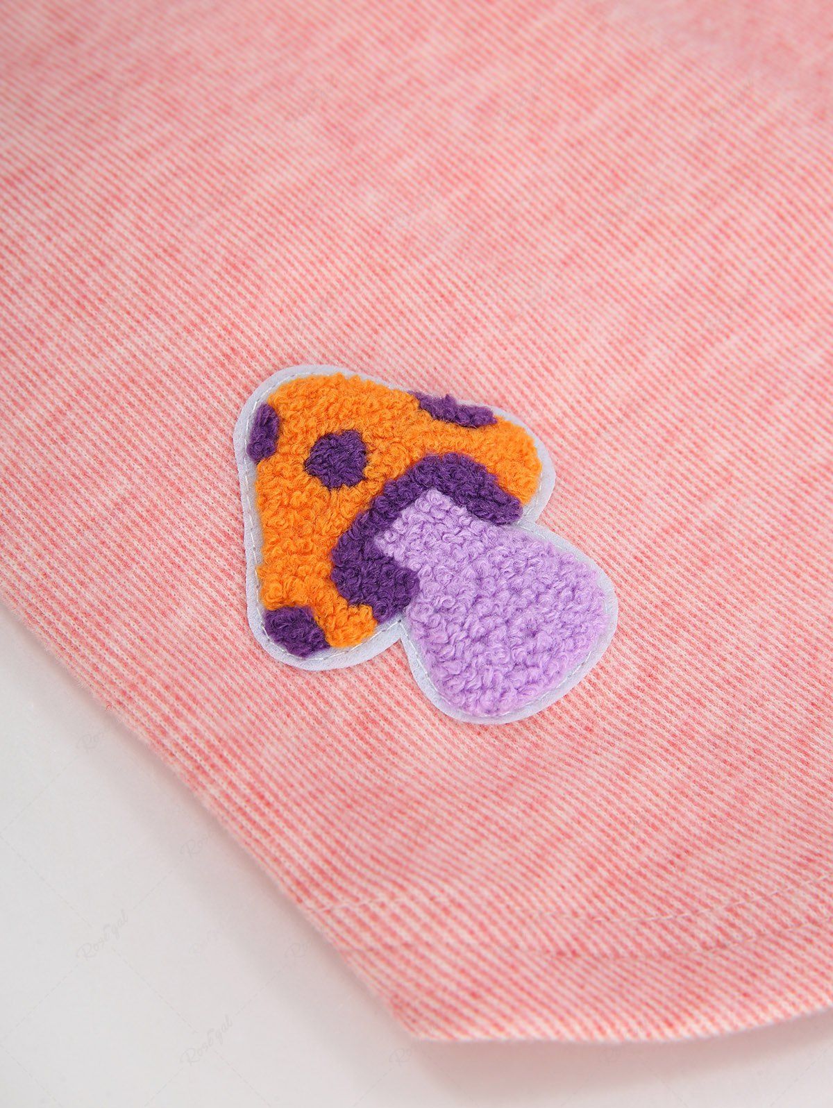 Pet's Mushroom Applique D-Ring Button Vest