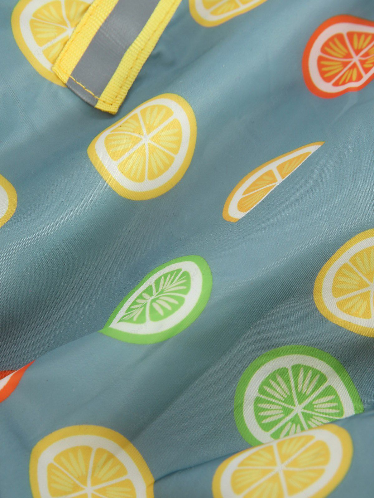 Pet's Orange Lemon Printed Reflective Strips Raincoat