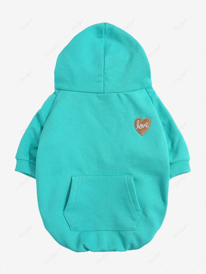 Pet's Heart Love Appliques Pocket Hoodie