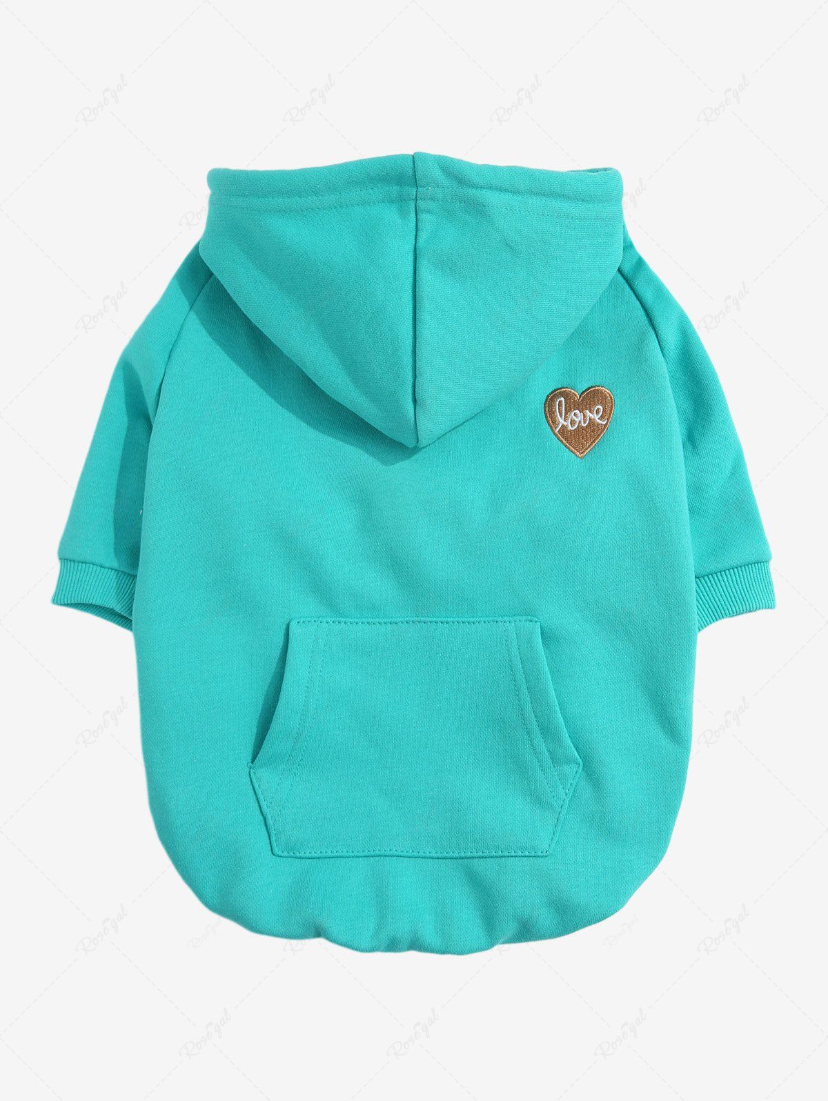 Pet's Heart Love Appliques Pocket Hoodie