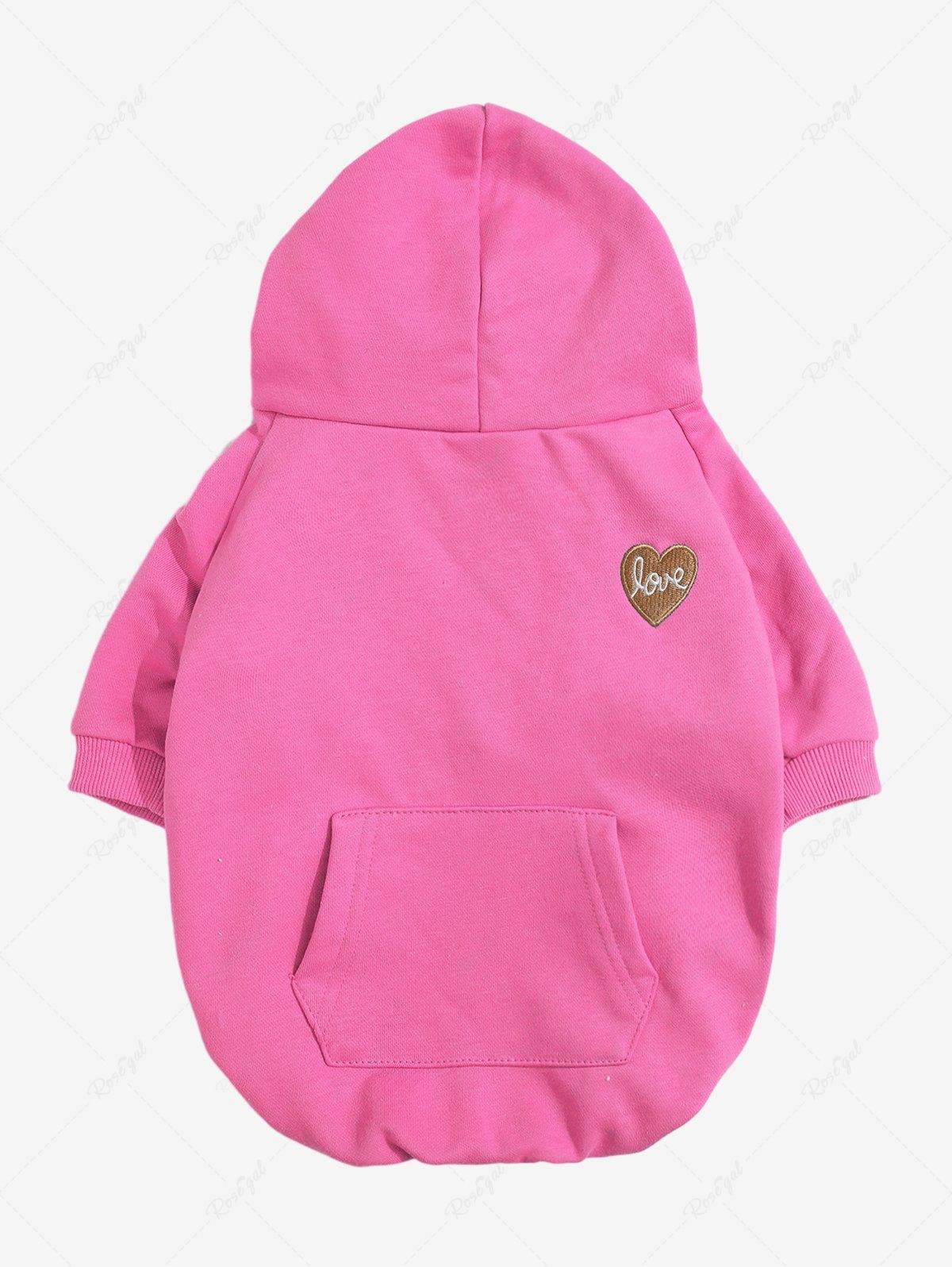 Pet's Heart Love Appliques Pocket Hoodie