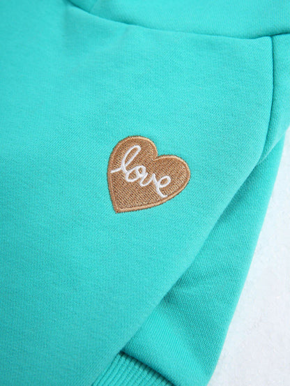 Pet's Heart Love Appliques Pocket Hoodie