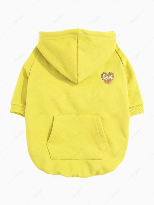 Pet's Heart Love Appliques Pocket Hoodie