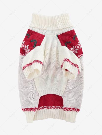 Christmas 3D Knit Snowflake Print Hoodie and Sweater Dog And Owner Matching Outfits