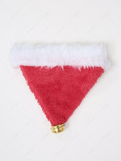 Pet's Christmas Hat Shaped Bell Collar