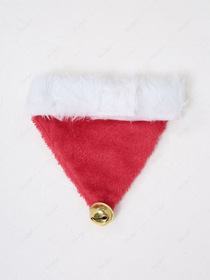 Pet's Christmas Hat Shaped Bell Collar