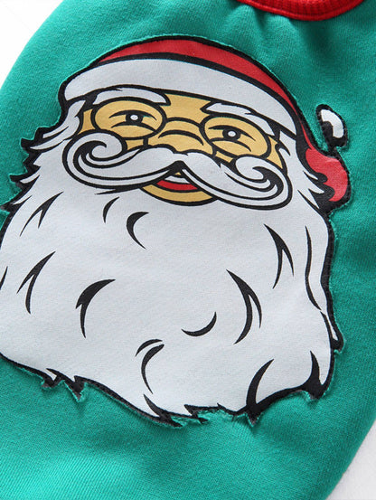 Pet's Christmas Santa Claus Printed T-shirt