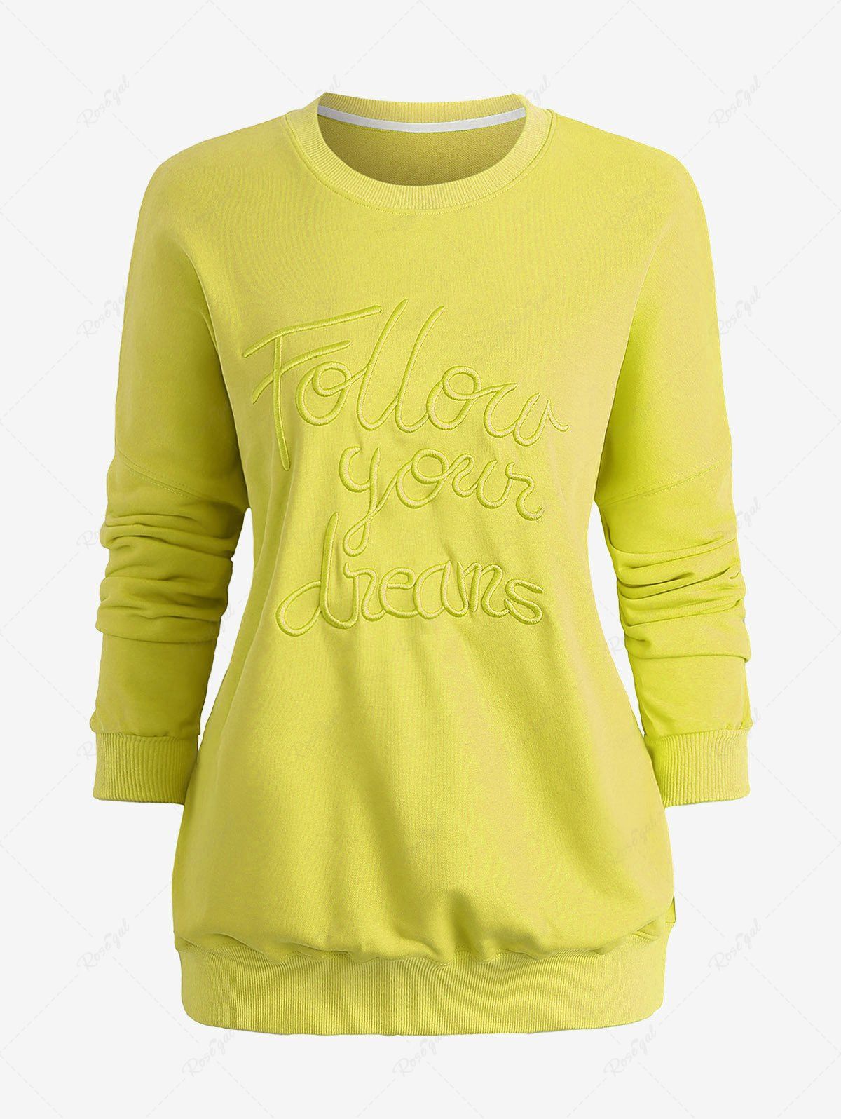 Solid Color Letters Jacquard Embroidered Sweatshirt Dog And Owner Matching Outfits