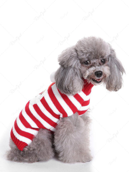 Christmas Santa Claus Stripes Printed Sweater and Sweatshirt Dog and Owner Matching Outfits