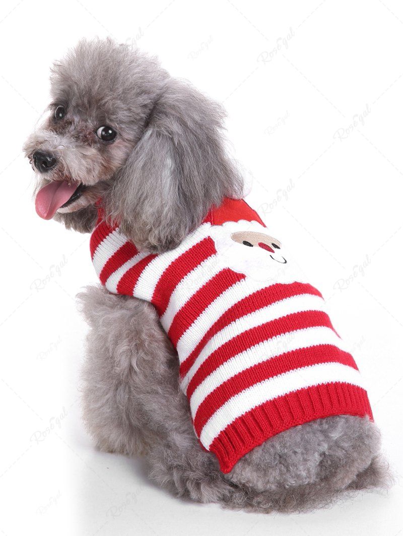 Christmas Santa Claus Stripes Printed Sweater and Sweatshirt Dog and Owner Matching Outfits