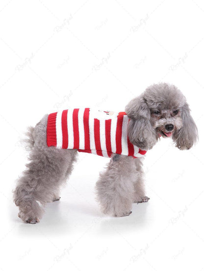 Christmas Santa Claus Stripes Printed Sweater and Sweatshirt Dog and Owner Matching Outfits