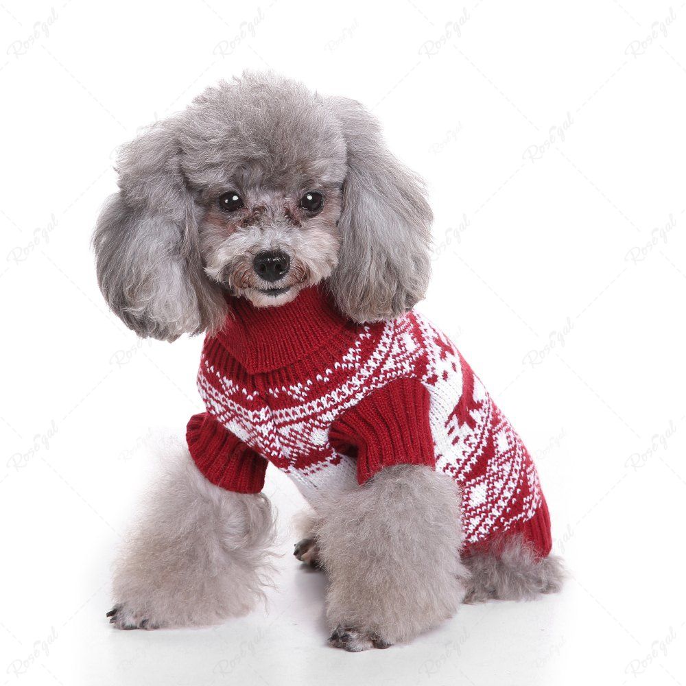 Christmas Snowflake Elk Zig Zag Fair Isle Print Sweater Dog and Owner Matching Outfits