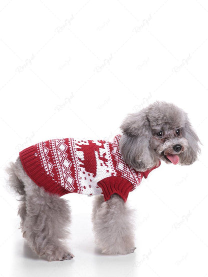 Christmas Snowflake Elk Zig Zag Fair Isle Print Sweater Dog and Owner Matching Outfits