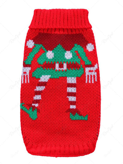 Pet's Christmas Elf Printed Sweater