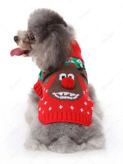 Christmas Tree Elk Snowflake Print Sweater Dog and Owner Matching Outfits