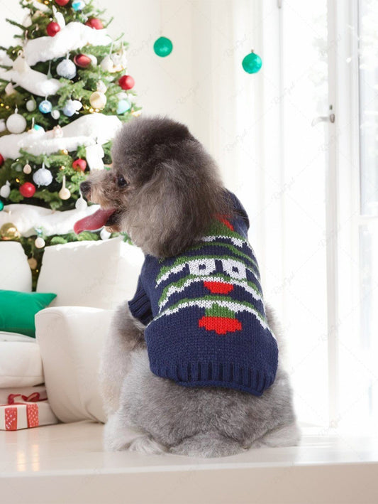 Pet's Ugly Funny Christmas Tree Printed Sweater