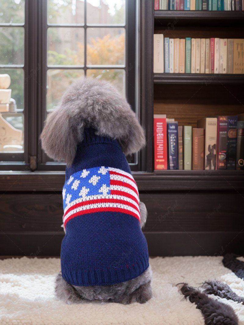 Patriotic American Flag Print Sweater Dog and Owner Matching Outfits