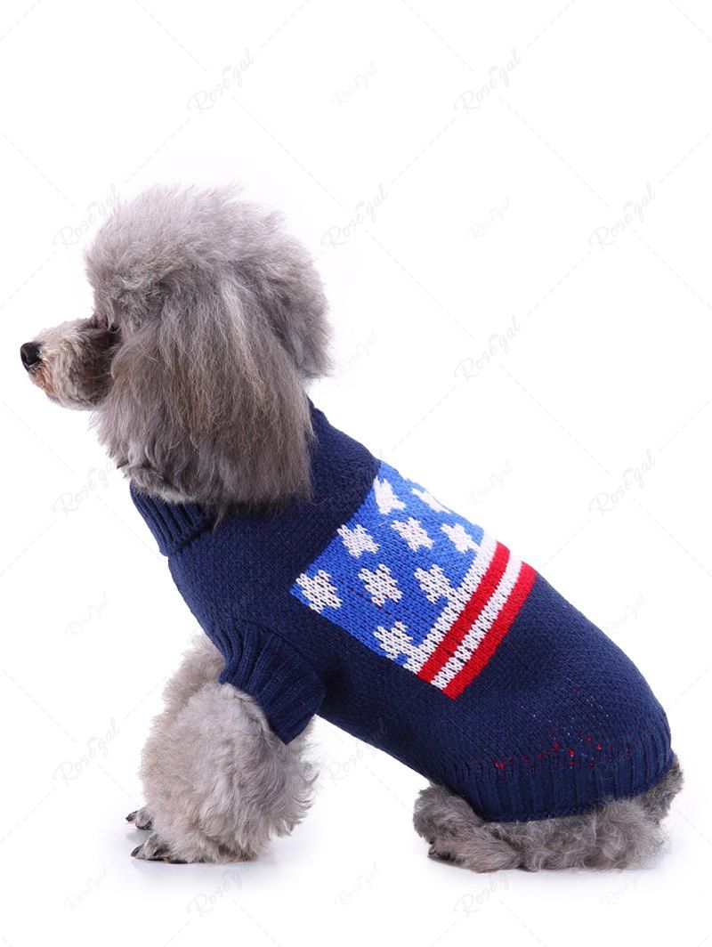 Pet's Patriotic American Flag Printed Sweater