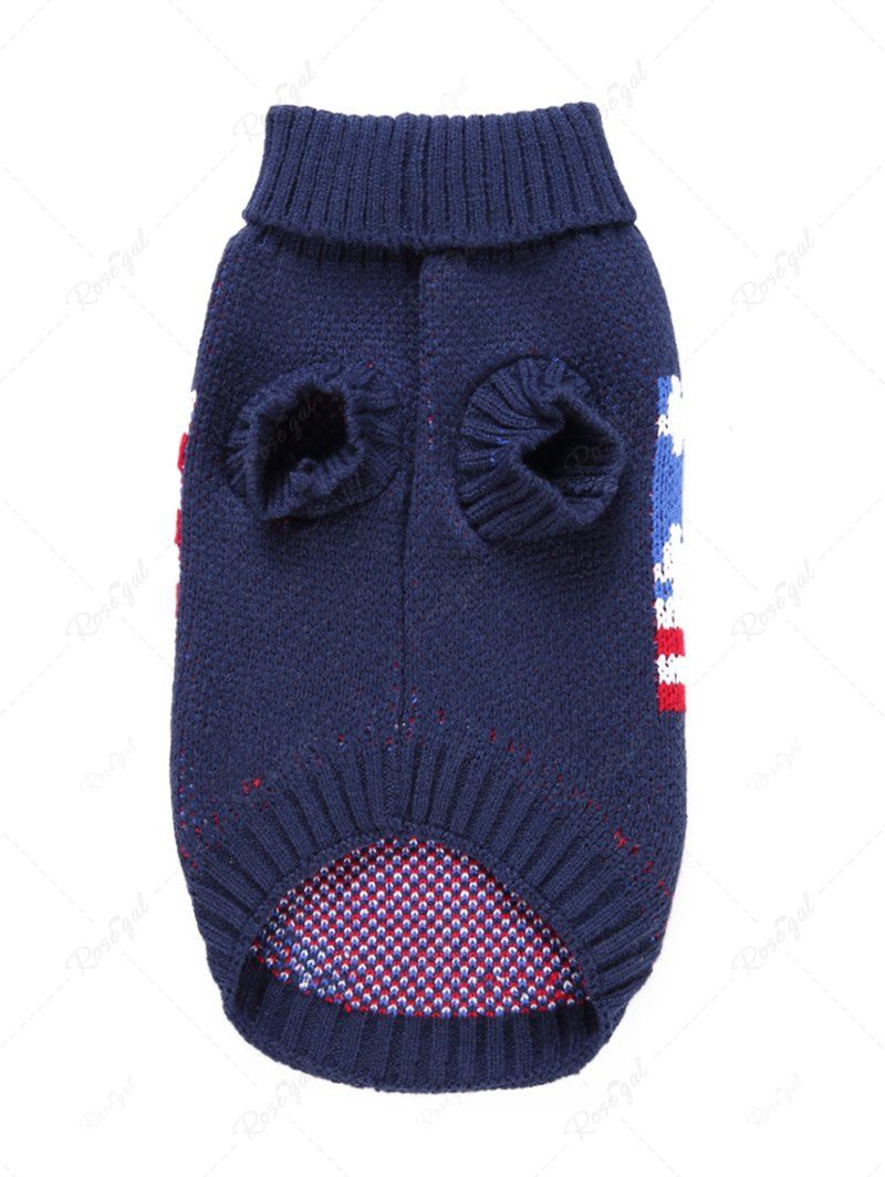 Pet's Patriotic American Flag Printed Sweater