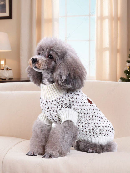 Pet's Dog Foot Dots Printed Sweater