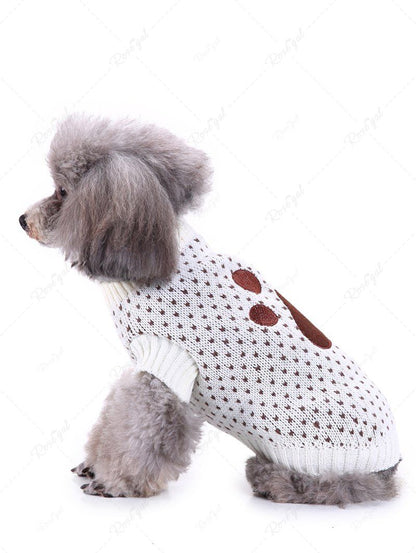 Pet's Dog Foot Dots Printed Sweater