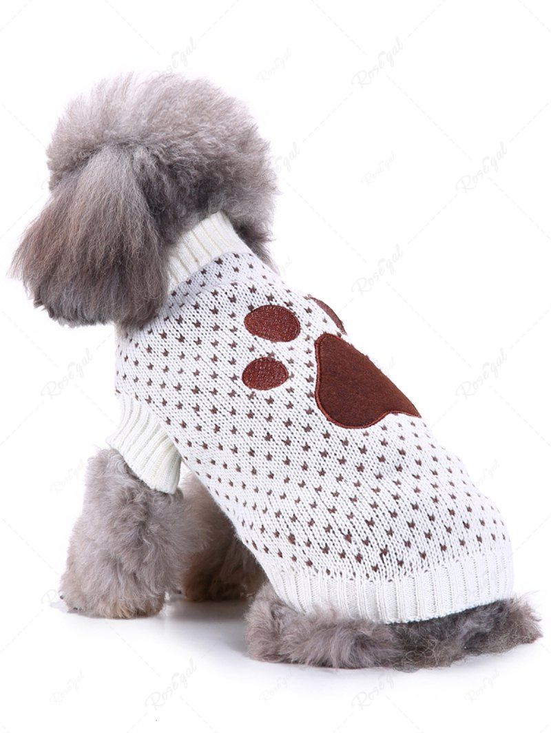 Pet's Dog Foot Dots Printed Sweater